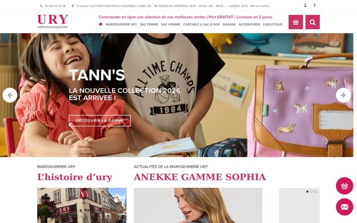 Screenshot of maroquinerie-ury.com