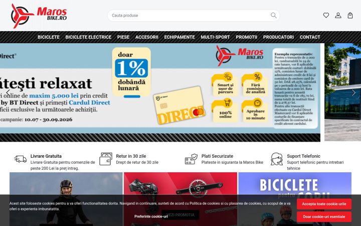 Screenshot of marosbike.ro