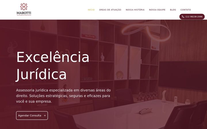 Screenshot of marottiadvogados.com.br