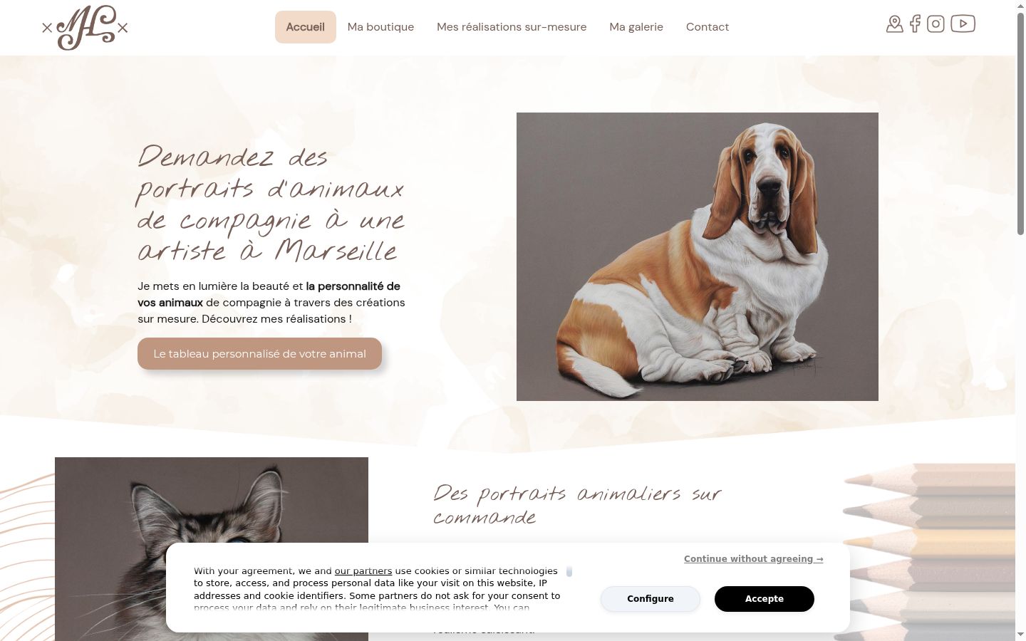 Screenshot del banner di consenso mostrato prima di qualsiasi interazione