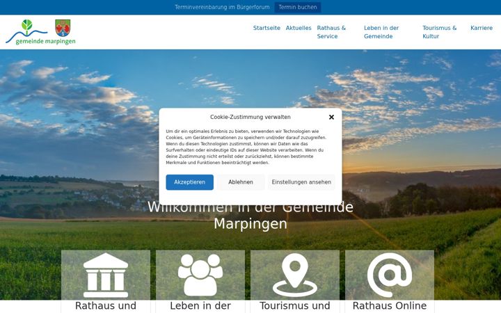 Screenshot of marpingen.de
