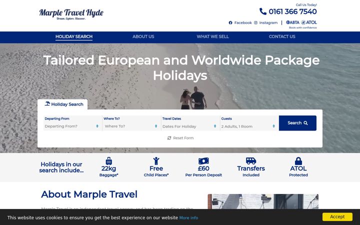 Screenshot of marpletravel.com