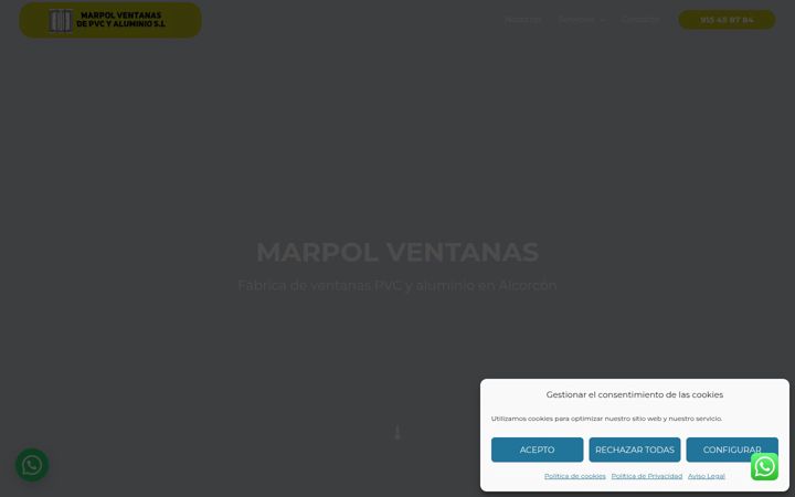 Screenshot of marpolventanas.com