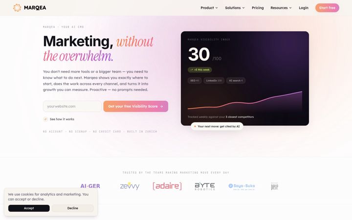 Screenshot of marqea.com