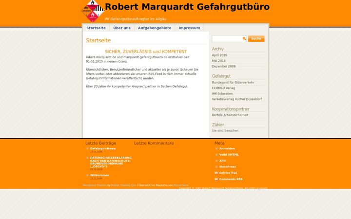 Screenshot of marquardt-gefahrgutbuero.de
