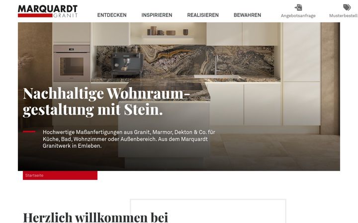 Screenshot of marquardt-granit.de