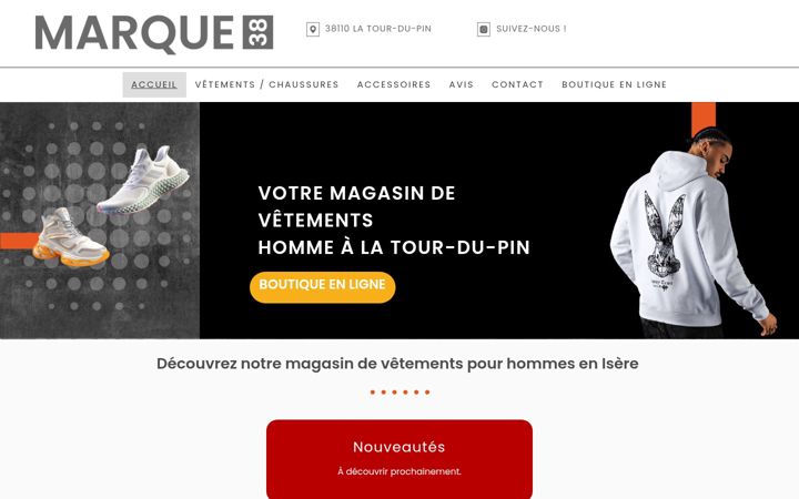 Screenshot of marque38.fr