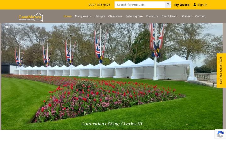 Screenshot of marqueehirelondon.com