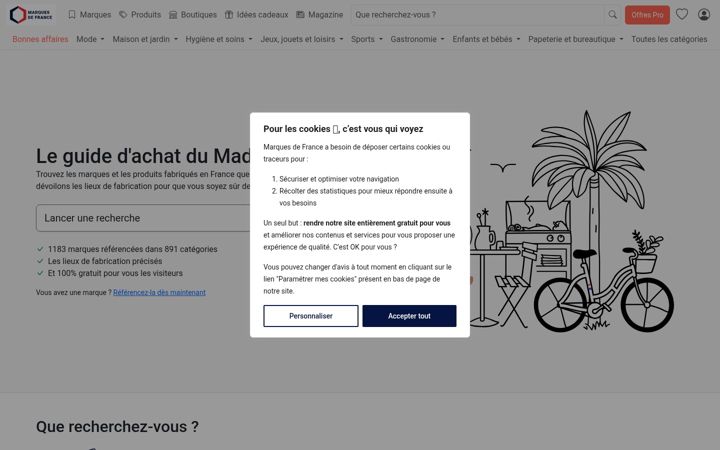 Screenshot of marques-de-france.fr