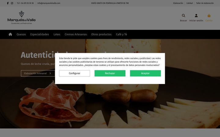 Screenshot of marquesdelvalle.com
