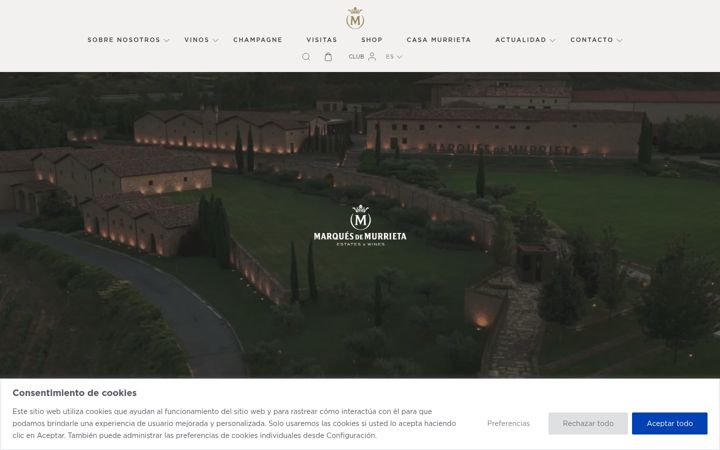 Screenshot of marquesdemurrieta.com