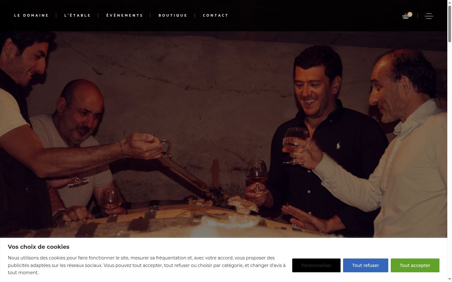 Screenshot του banner συγκατάθεσης που εμφανίστηκε πριν από οποιαδήποτε αλληλεπίδραση