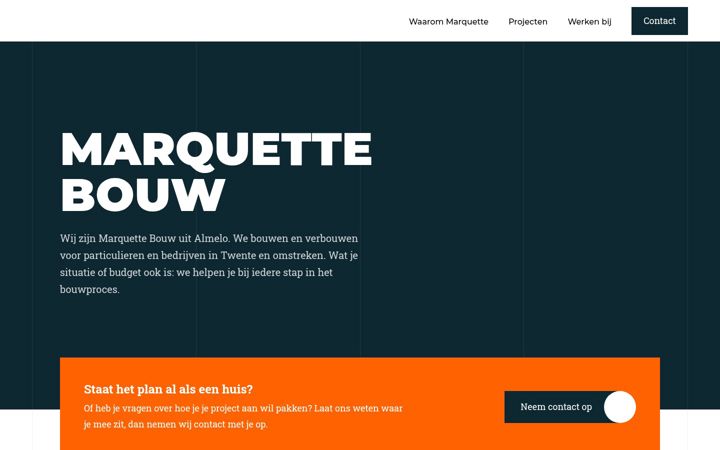 Screenshot of marquette-bouw.nl