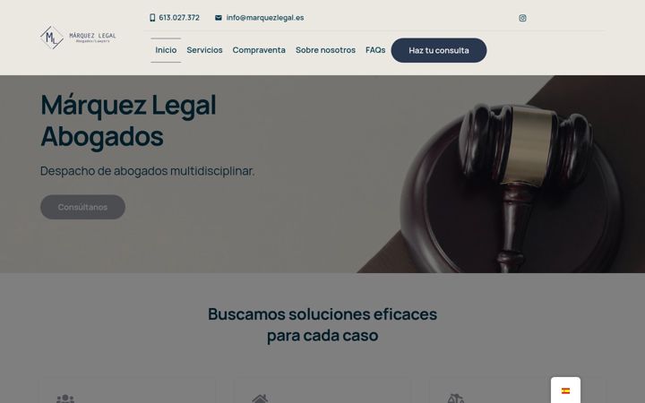 Screenshot of marquezlegal.es