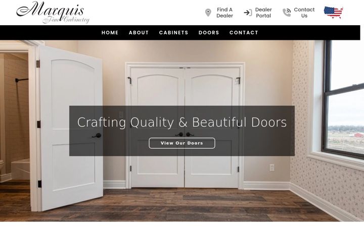 Screenshot of marquiscabinet.com