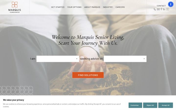 Screenshot of marquiscompanies.com