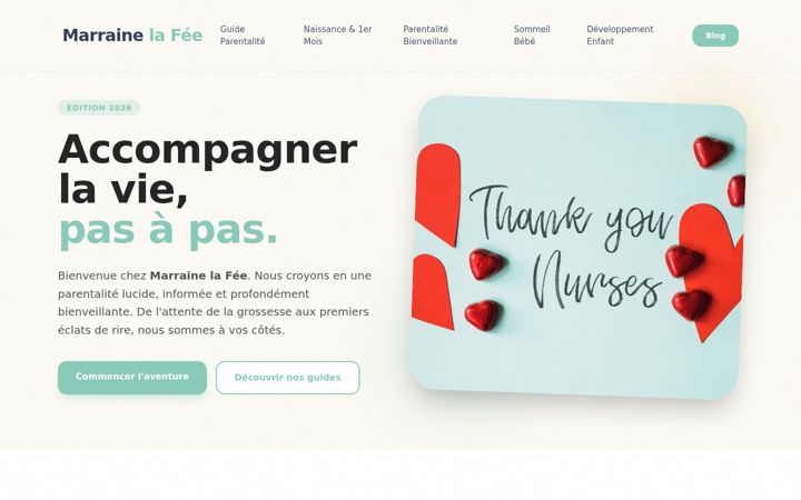 Screenshot of marrainelafee.fr