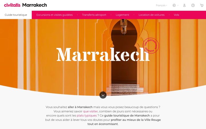 Screenshot of marrakech.fr