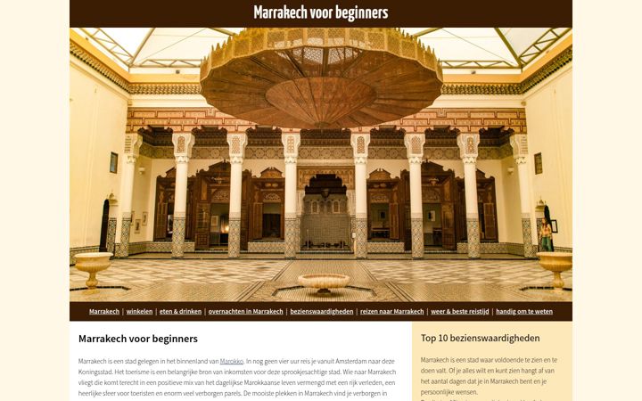 Screenshot of marrakechvoorbeginners.nl