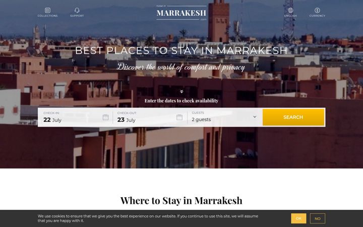 Screenshot of marrakeshhotelsmorocco.com