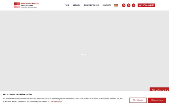 Screenshot of marriagedenmark.de