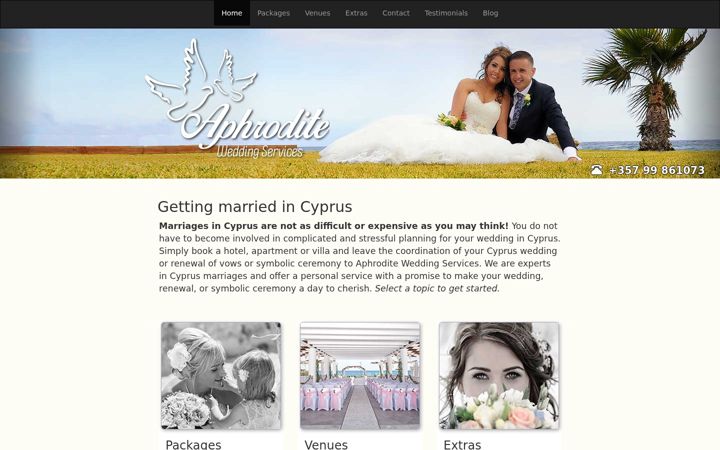 Screenshot of marriageincyprus.com