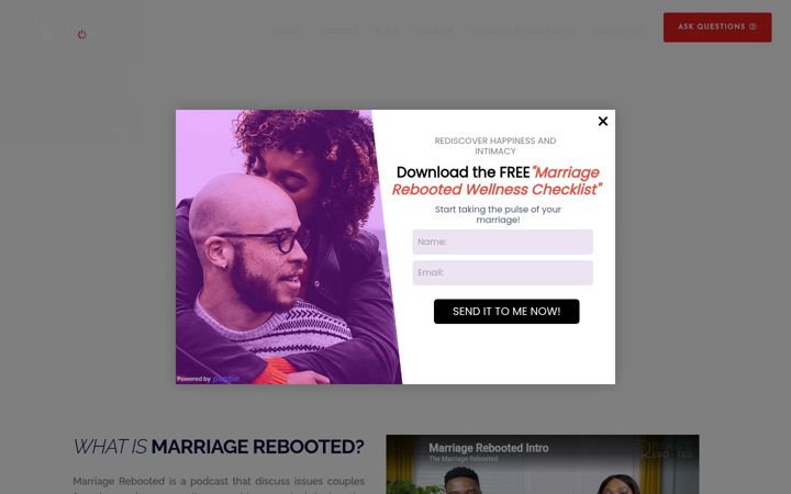 Screenshot of marriagerebooted.com