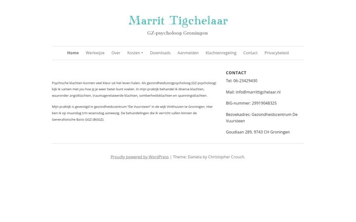 Screenshot of marrittigchelaar.nl