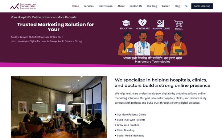 Screenshot of marroncorp.com