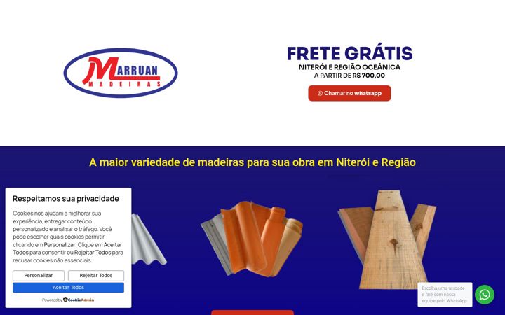 Screenshot of marruanmadeiras.com.br