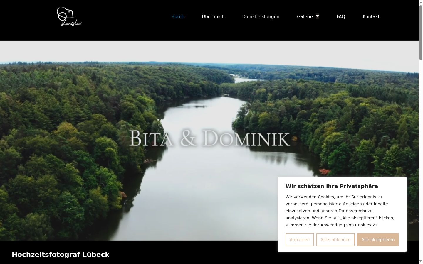 Screenshot des Einwilligungsbanners vor jeglicher Interaktion
