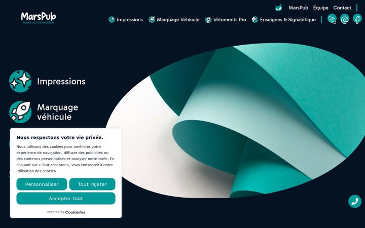 Screenshot of mars-publicite.fr