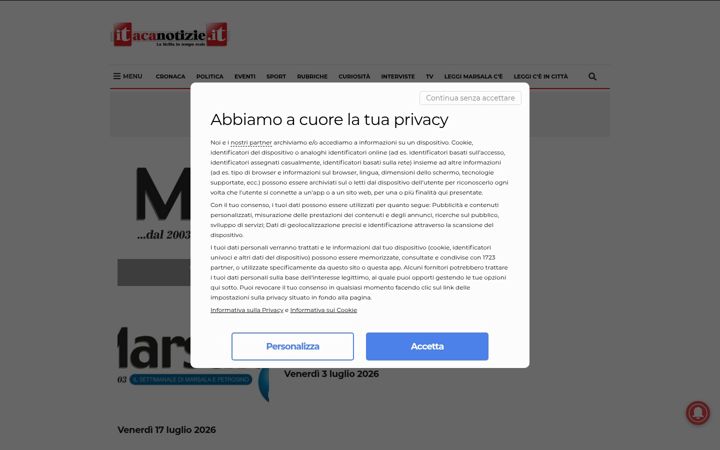 Screenshot of marsalace.it