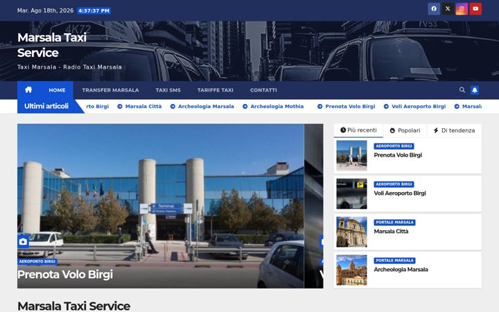 Screenshot of marsalataxiservice.it