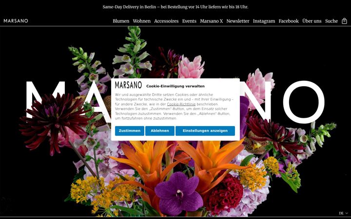 Screenshot of marsano-berlin.de