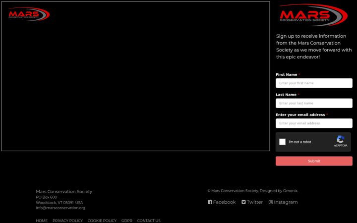 Screenshot of marsconservation.org
