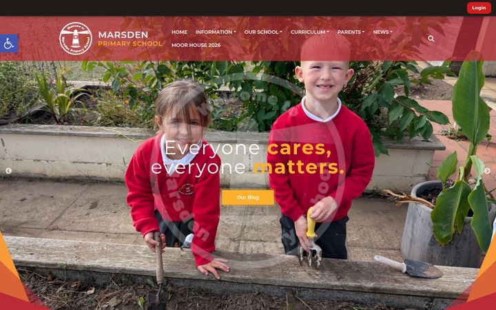 Screenshot of marsdenprimary.org.uk