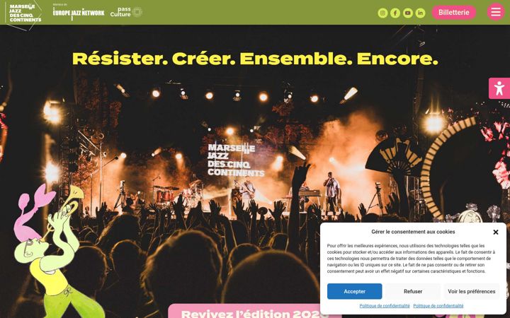 Screenshot of marseillejazz.com