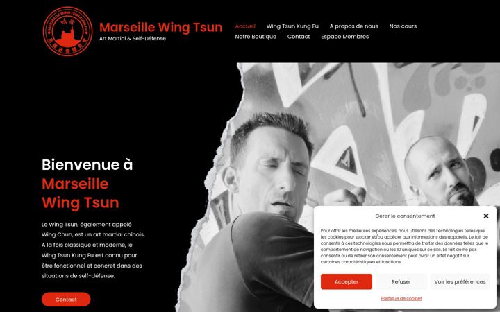 Screenshot of marseillewingtsun.fr