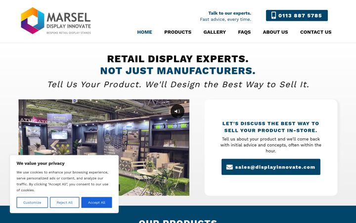 Screenshot of marsel.co.uk