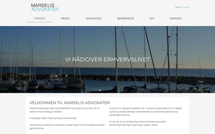 Screenshot of marselisadvokater.dk
