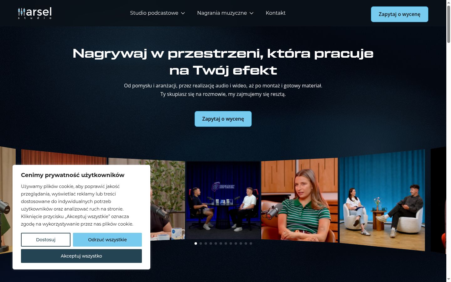 Screenshot of the consent banner shown before any interaction