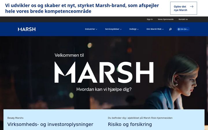 Screenshot von marsh.com