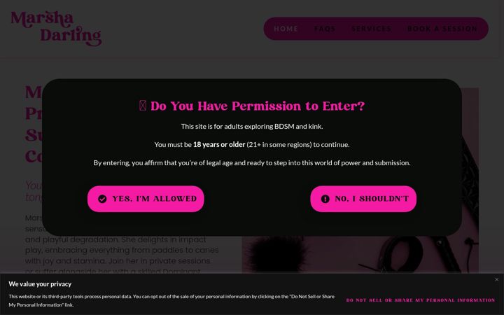 Screenshot of marshadarling.com