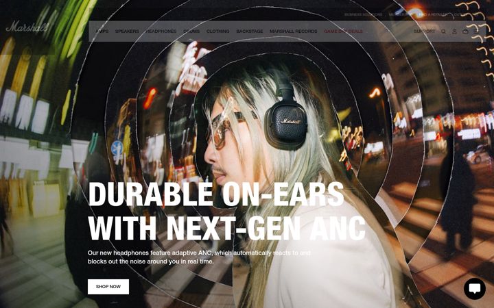 Screenshot di marshall.com