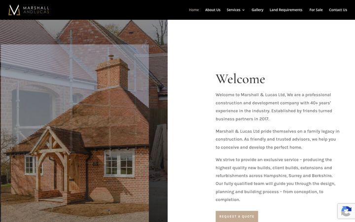 Screenshot of marshallandlucas.co.uk