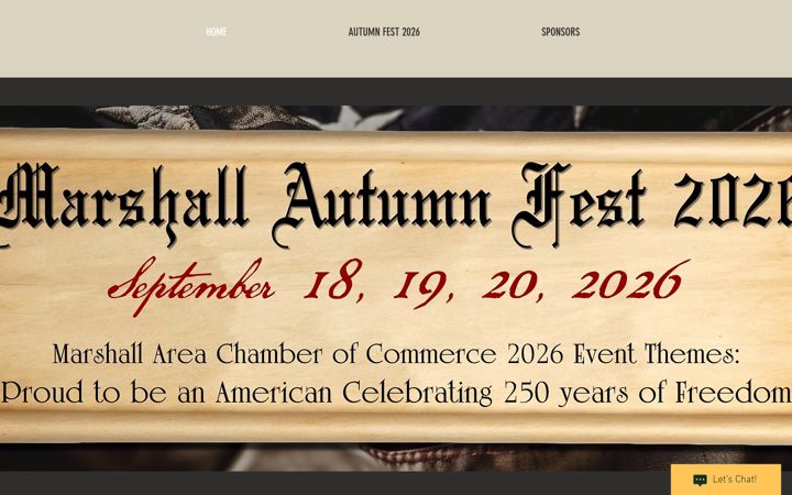 Screenshot of marshallautumnfest.com