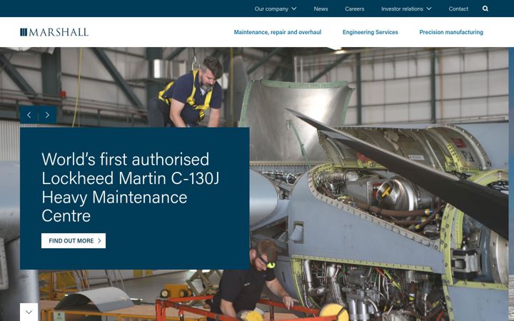 Screenshot of marshallgroup.com