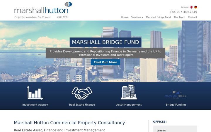 Screenshot of marshallhutton.co.uk