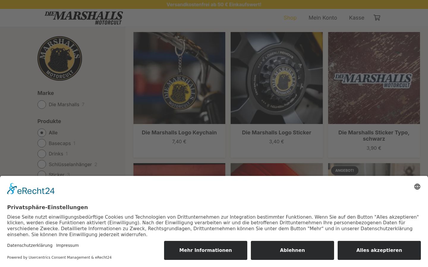 Snímek obrazovky baneru souhlasu zobrazeného před jakoukoli interakcí